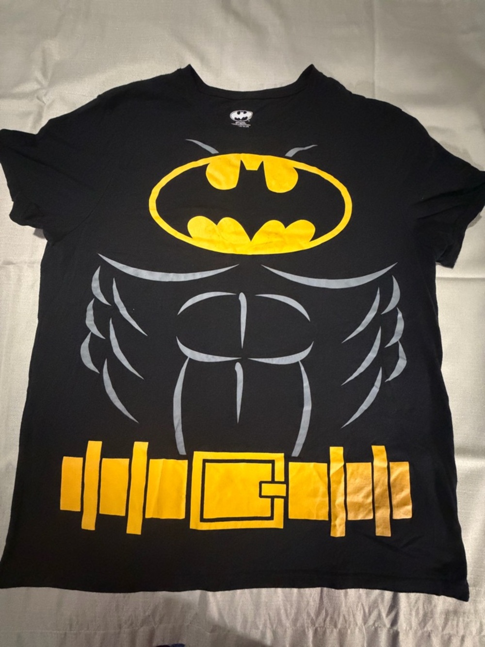 DC Black Tee with Yellow Batman Logo